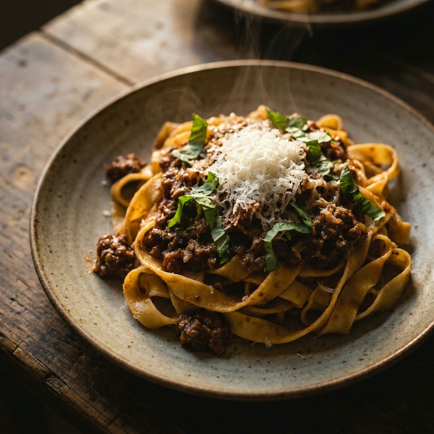 Hausgemachte Tagliatelle Bolognese